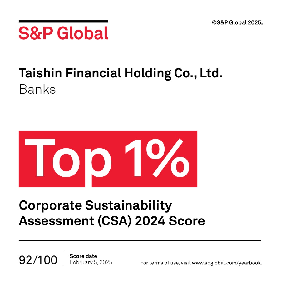 銀行產業別全球Top1% (2024、2025)